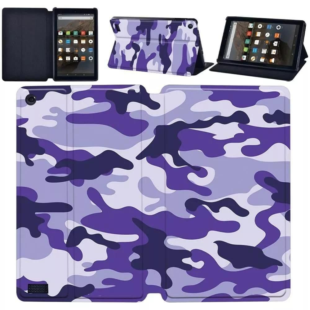 Amazon Fire Tablet Case - Camouflage Purple